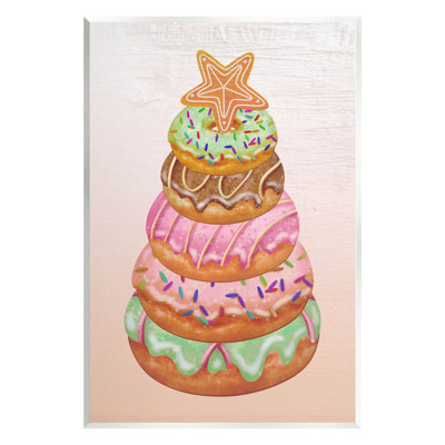 Seasonal Sweets Stacked Donuts by Lil' Rue - Floater Frame Graphic Art on MDF