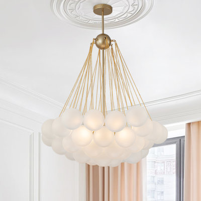 Jayla Modern 3-Light Bubble Globe Cluster Chandelier