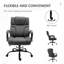 Grande et grande chaise de bureau de 500 lb. Chaise d'ordinateur à hauteur réglable avec roulettes pivotantes, housse de siège en lin, gris foncé pour le soutien et le soutien du dos. Finition, hauteur, confort