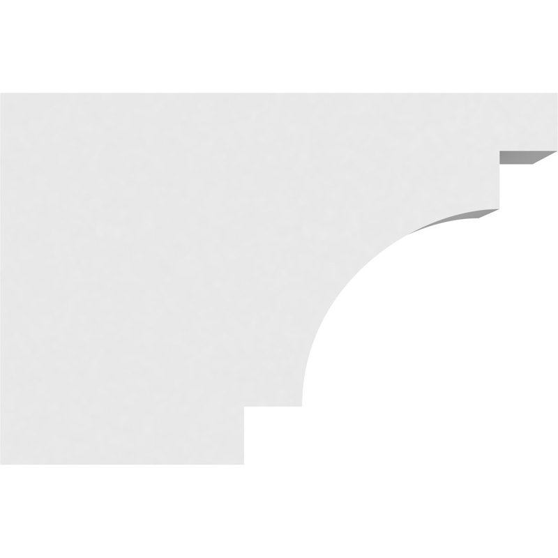 Queue de chevron standard en PVC de qualité architecturale, H 8 po x L 4 po x P 12 po
