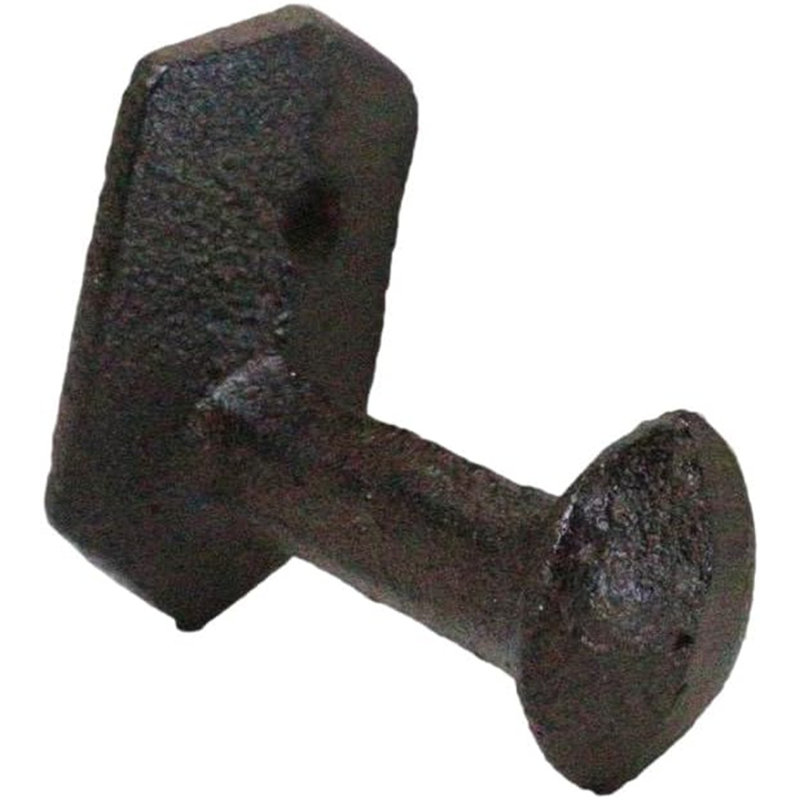 Set Of 3 Cast Iron Rustic Western Rugged Railroad Nail Spike Wall Hanger Hooks