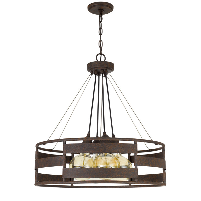 Lustre Frot avec ampoules, câble suspendu, rouille