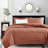 Clay Red Full/queen 3 Piece Reversible Quilt - Summer And Warmth Bedding Option Quilting Pre-washed Cotton Filling For Comfy Comes With & 2 Shams Machine Washable In Intriguing Appealing Included-119448551-119448552