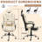 Inbox Zero 6-point Massage Office Chair With Footrest, Heated Executive Office Chair With Reclining Backrest, Ergonomic Gaming Chair With Padded Armrest,-1675993606