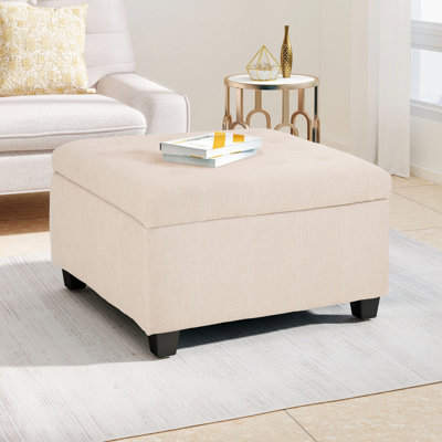 Anikait Tufted Storage Ottoman, Upholstered Ottoman