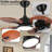 33-Inch Ceiling Fan with Light, 4 Solid Wood Blades, DC Motor, APP & Remote Control, Dimmable Full-Spectrum LED, Reversible Airflow, for 15x15 ft Living Room Bedroom, Works on Sloped Ceilings (less than 15 degrees)