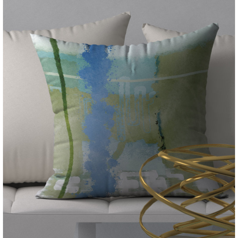 Abstract Reversible Throw Pillow, 24" x 24"