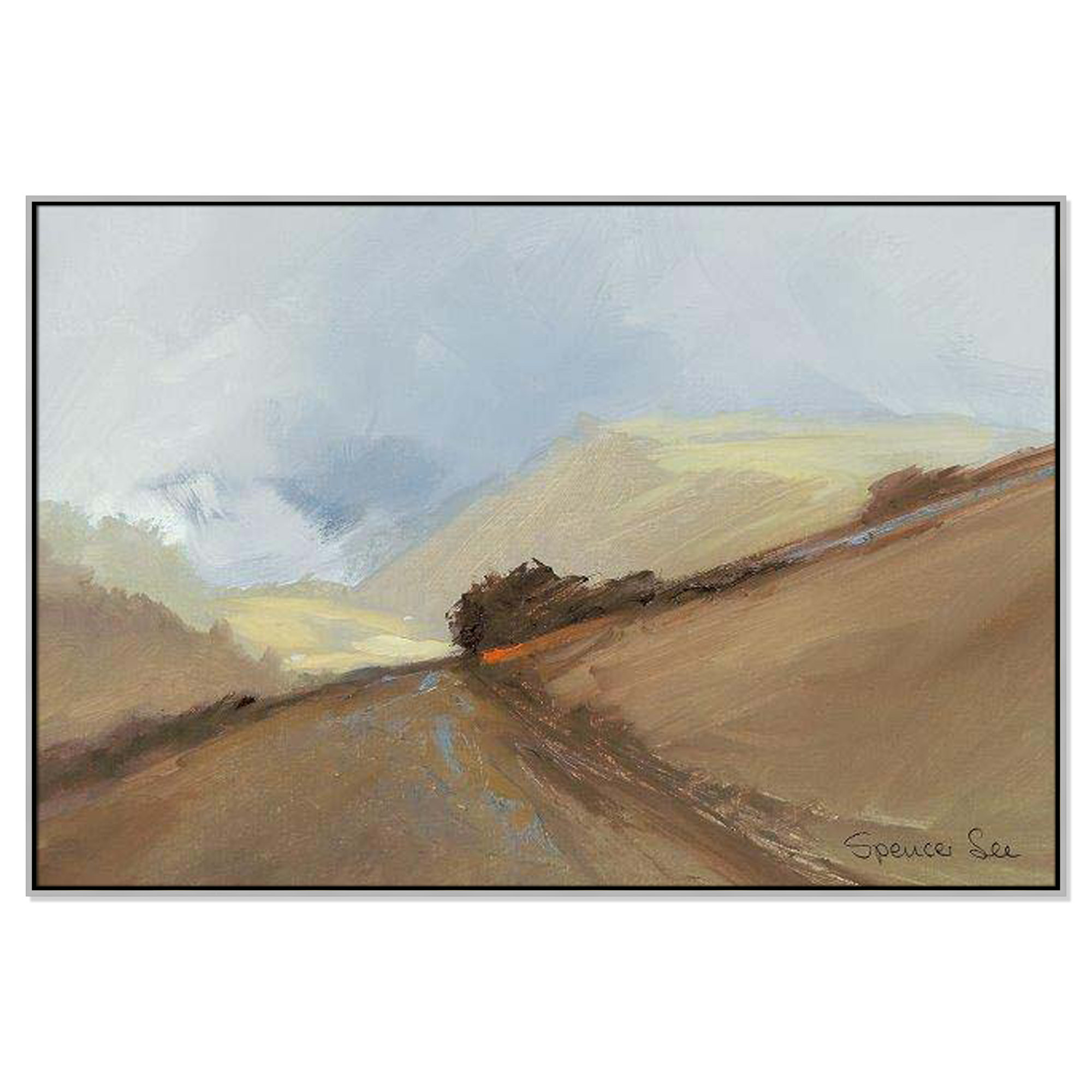 Heaven And Earth II by Spencer Lee, 41.5'' H x 61.5'' W x 2'' D, Silver Framed