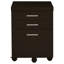 Bureau en L couleur cappuccino avec caisson mobile - Plateau clavier ergonomique, espace de travail optimisé