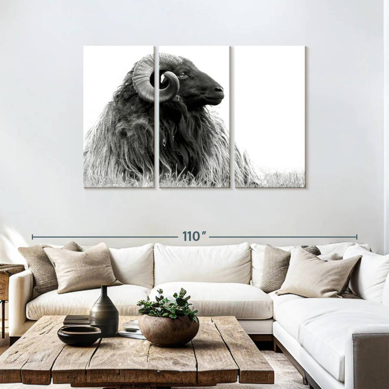 Bighorn Ram, 48" H x 74" W