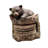 Polyresin Rustic Woodland Bear and Tree Trunk Coaster Set with Holder Tabletop Drink Protection