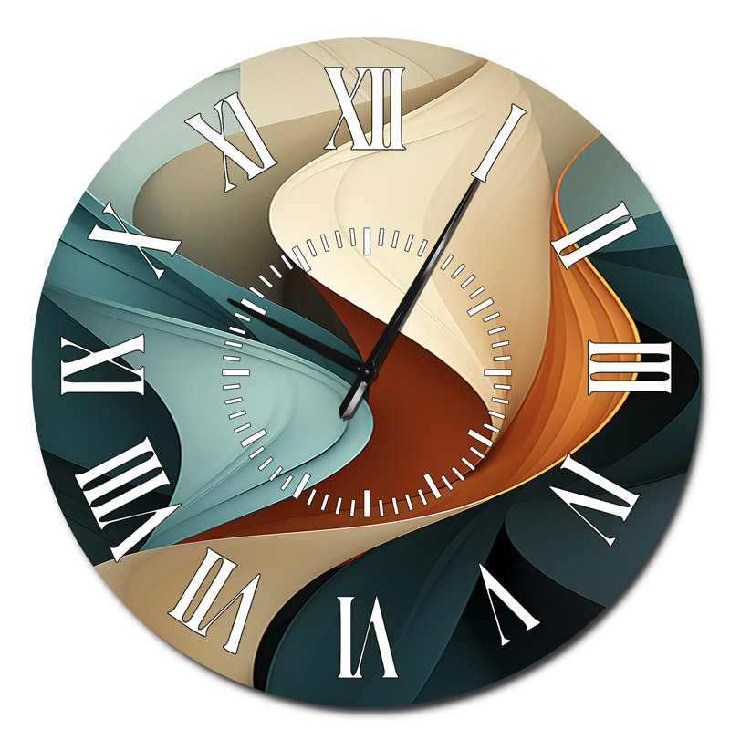 Horloge murale Teal, Surdimensionné