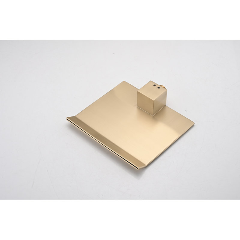 Brushed Gold Wall Mounted Bathroom Tap - Modern Waterfall Style With Smooth Water Flow And Body Faucet Mounted, Design For A Stylish