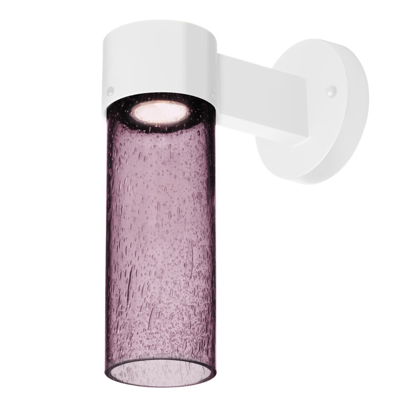 Cattalina Wall Light, White, Plum, 11.5" H x 5" W x 8.5" D