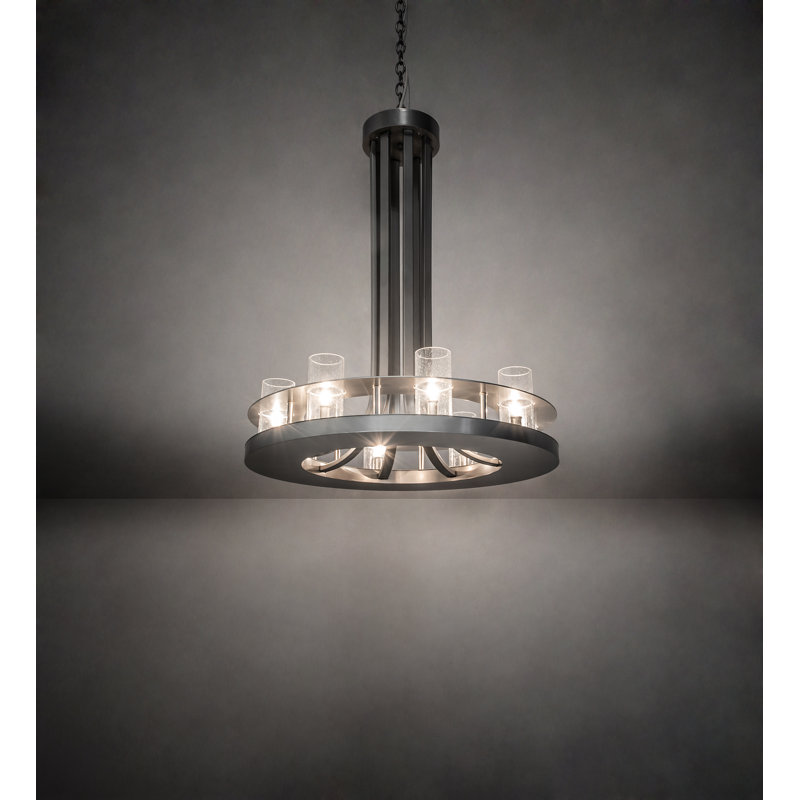Lustre cylindrique unique à 8 lumières Afschin