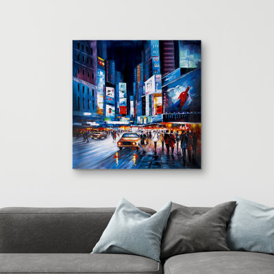 Times square perspective - 32"x32" art on canvas