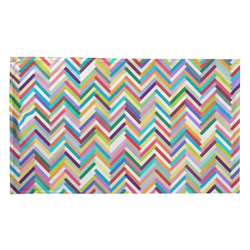 Torchon Herringbone, Blanc, Sergé de coton