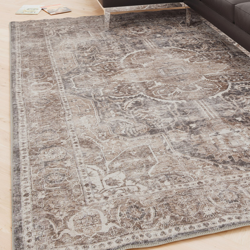 Vintage Look Cotton Flatweave Area Rug, 60cm x 240cm
