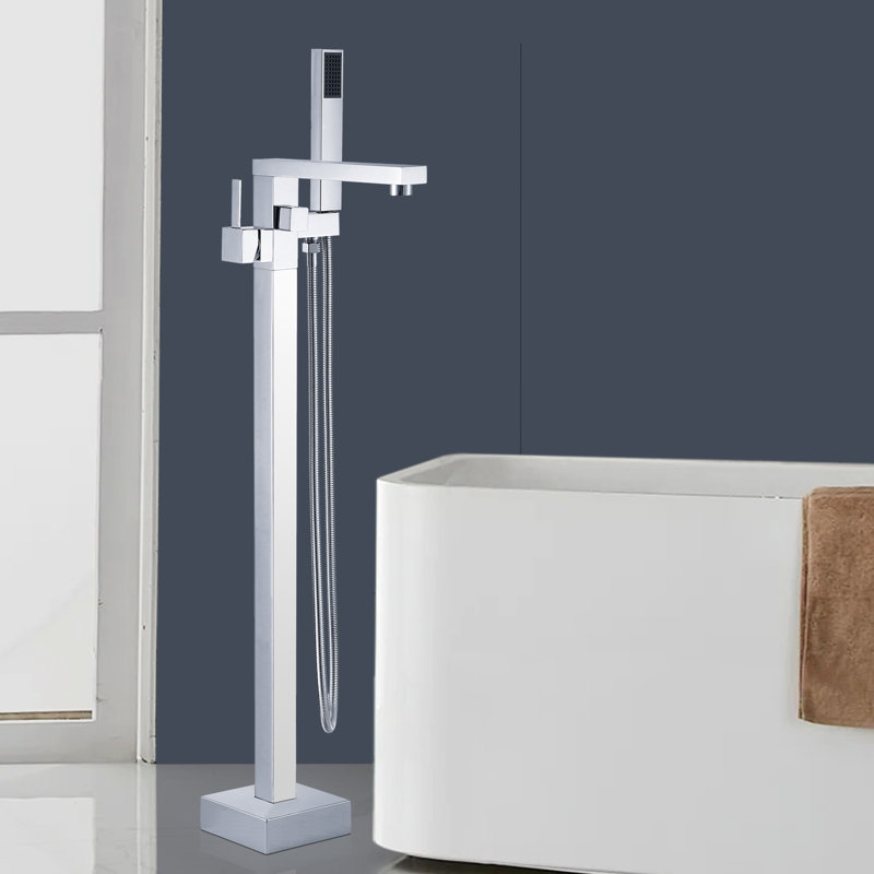 Bathroom Freestanding Tub Filler, Chrome Plated