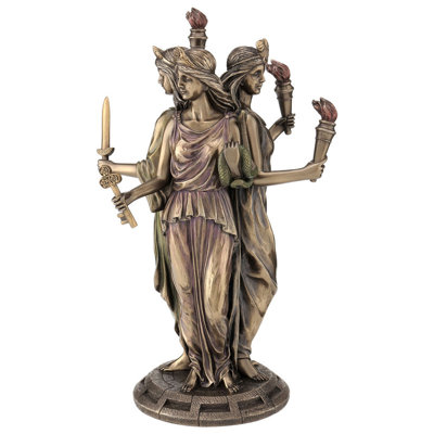 11.81 In H Hecate Greek Goddess Of Magic Figurine  Poly Resin
