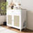 32.5 In. H Wooden 2-Door Pet Storage Cabinet With Scratch Pad