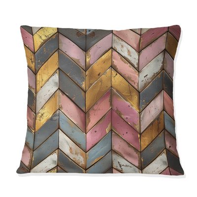 Vintage Barnwood Chevron Charm IV - Coussin Country
