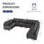 Accoudoir modulaire rembourré courbé avec rangement Brizzia-441032496