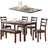 Luciean 6 - Person Solid Wood Top Four Leg Base Dining Set