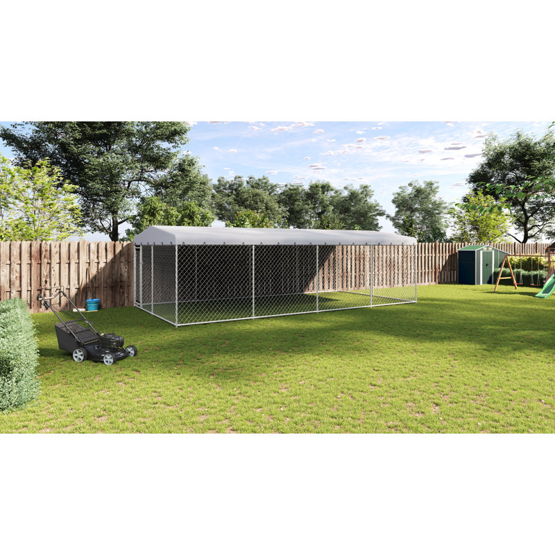 Niche pour chien avec toit Frithlef 26,2 pi x 13,1 pi x 7,5 pi