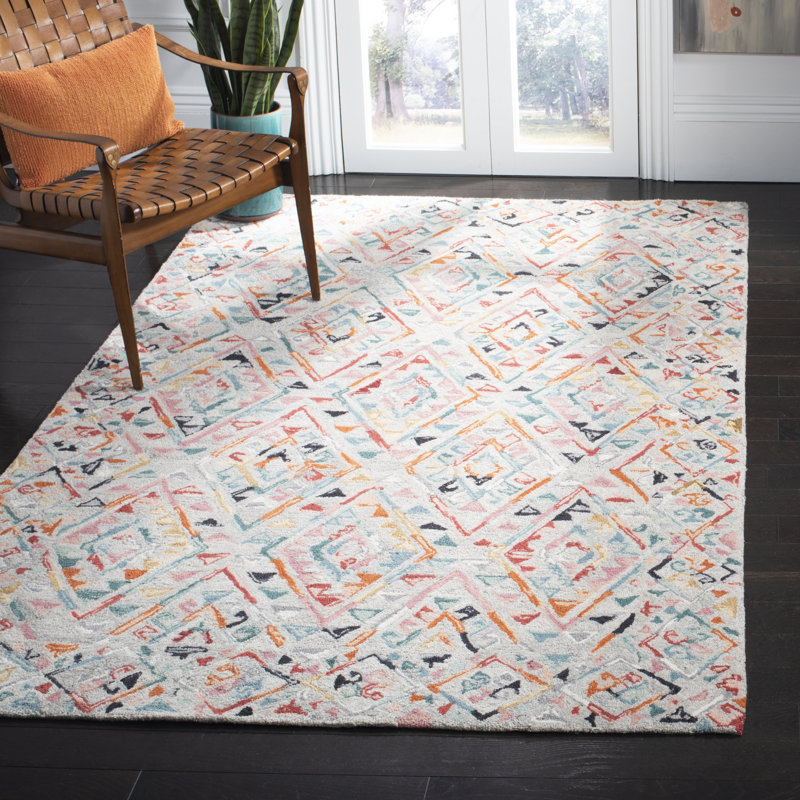 Tapis en laine et en coton touffeté à la main Sturgill, Rectangle 4 pi x 6 pi