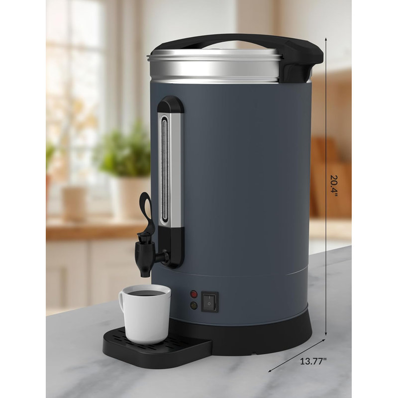 Urne à café commerciale 80 tasses-12L / 3,2 gallons, distributeur de café chaud à double paroi électrique pour réunion, mariage, traiteur, fête