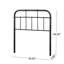 Tête de lit industrielle simple en fer avec structure passepoilée et noir mat pour la conception de chambre à coucher de style chambre à coucher, finition décorative