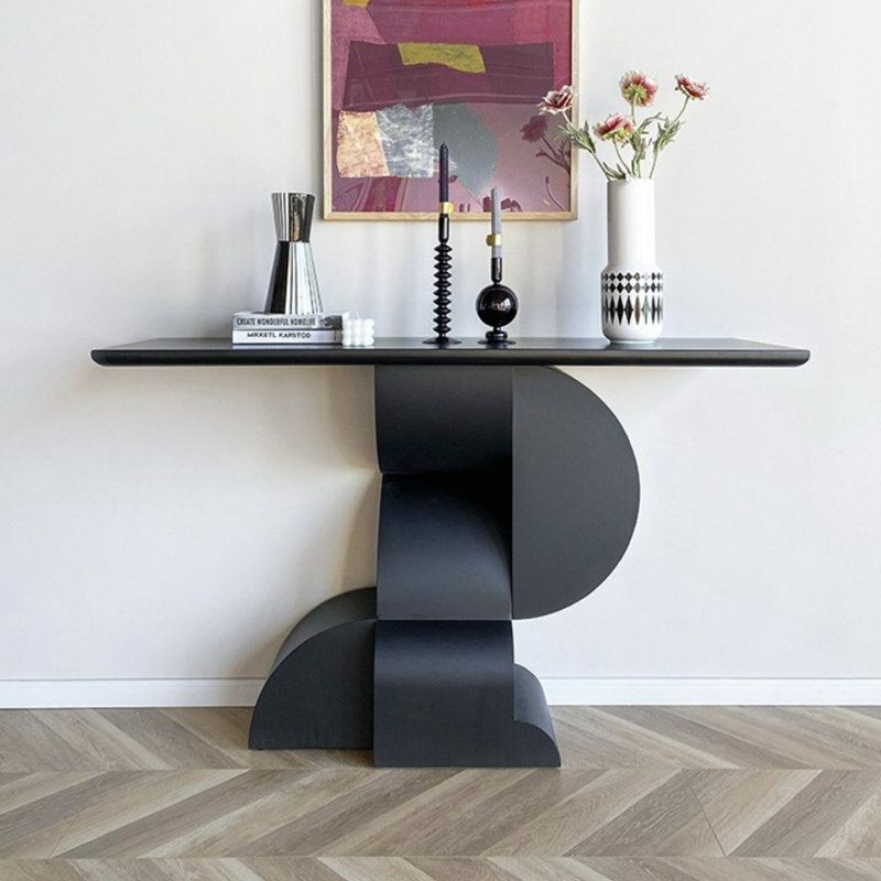 Modern contracted rectangular console table, 33.4" H x 47.2" W x 13.7" D
