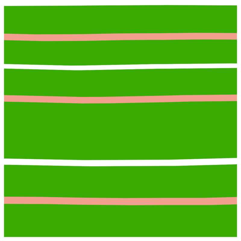 Green Pink Stripes Double Sided Throw Pillows, 16 x 16 inches