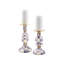 Violet Check Pillar Candlestick-223652850