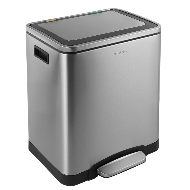 Steel Step On Kitchen Trash Can - 8 Gallons