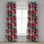 Rideau à œillets Dakota Fields à motif floral et fleurs de cactus corail foncé vert-106659484