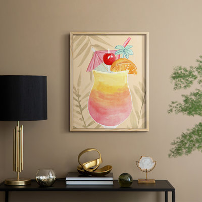 Tropical Cocktail IV Framed Print - Solid Wood