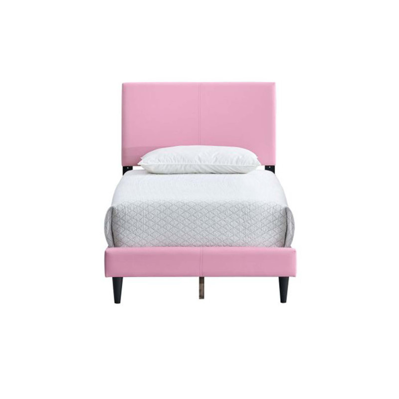 Lit Baron (matelas non inclus), Lit simple, Rose