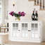 Buffet de 45,28 po avec portes en miroir en acrylique et tablettes intérieures réglables pour la salle à manger Espaces de vie - Design moderne
