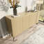 Buffet Mid-Century moderne 63 po - 5 pieds de support et 4 tablettes réglables - Armoire de rangement pour le vestibule ou le salon