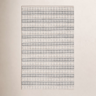 Russo Hand Woven Bamboo Silk Striped Rug