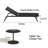 Adjustable Outdoor Lounge Chair Aluminum Frame Outdoor Chaise Lounge Set with Table