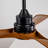 Hot Sales 42 Inch Modern Black Ceiling Fan With Light 3 ABS  Blades Remote Control Reversible DC Motor With Dimmable LED