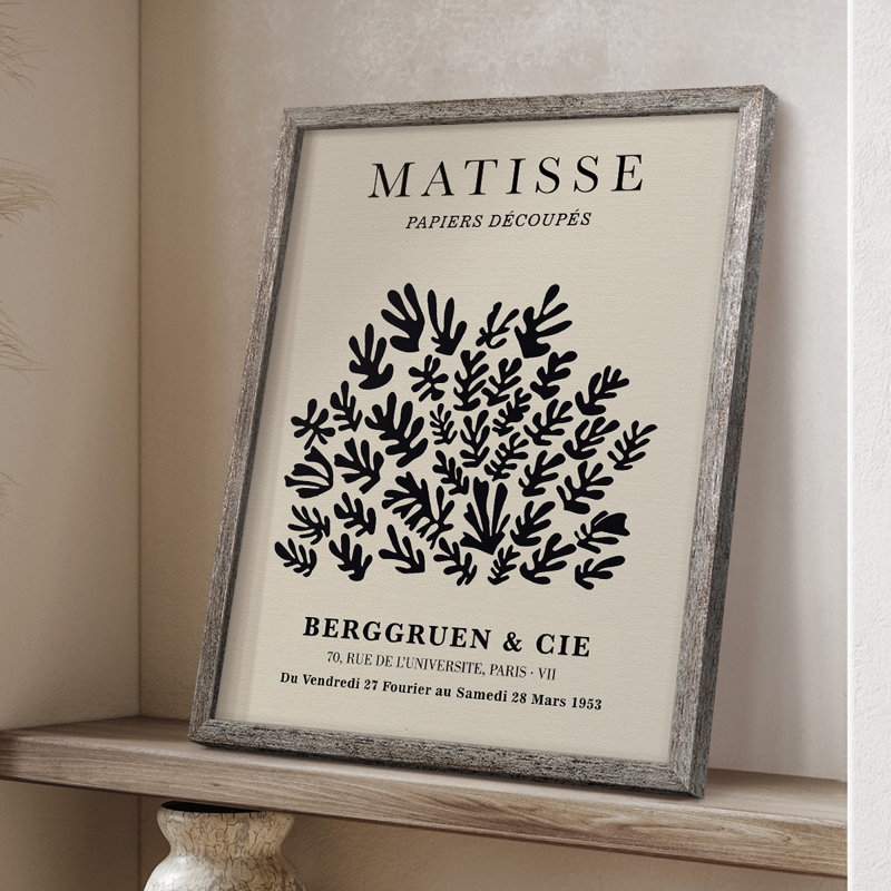 Matisse CXC, reproduction d'art encadrée, bois massif, H 30 po x l 24 po