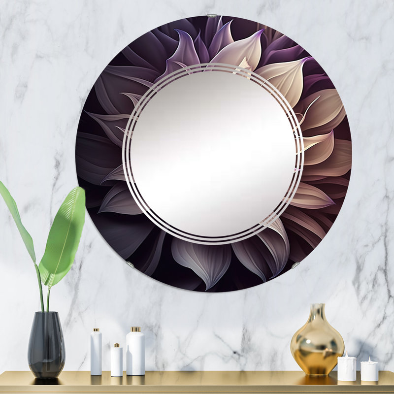 Miroir mural mauve Dahlia, 32 po x 32 po