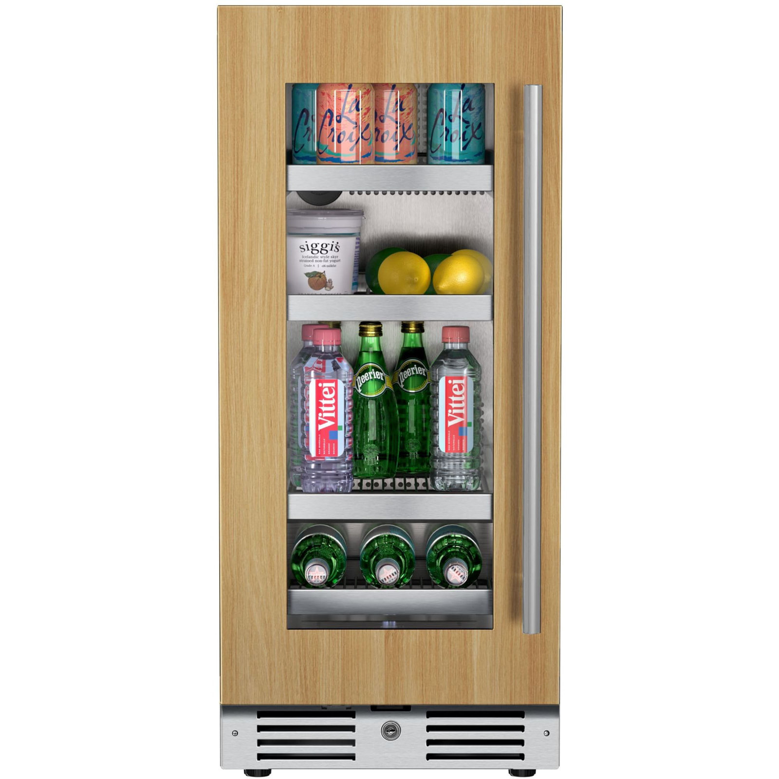 15 Inch Wide 63 Can Capacity Beverage Cooler with Alternating (Blue, White, Amber) LED lighting, Door Alarm, Touch Control Panel and Lockable Left Hin | Fridge.com