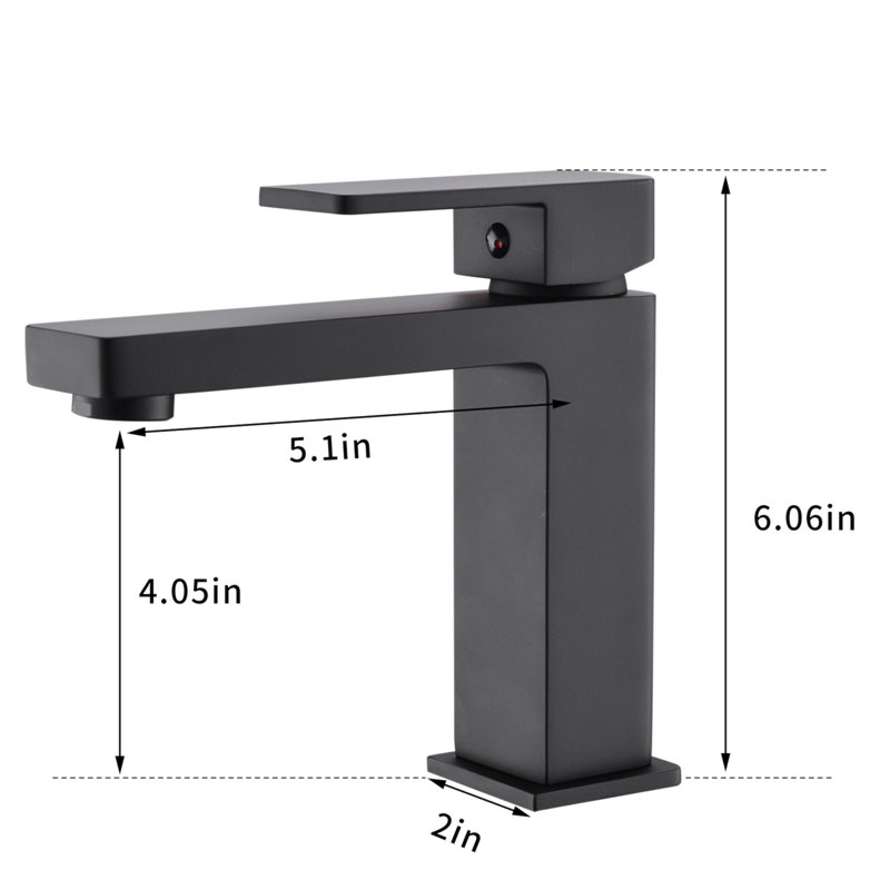 Robinet de salle de bain, robinet brossé pour lavabo de salle de bain, robinet de salle de bain monotrou moderne