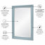 Kolya - Miroir de commode rectangulaire biseauté - Finition bleue-1866030929