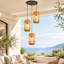 3 - Light Rattan Farmhouse Bohemian Pendant